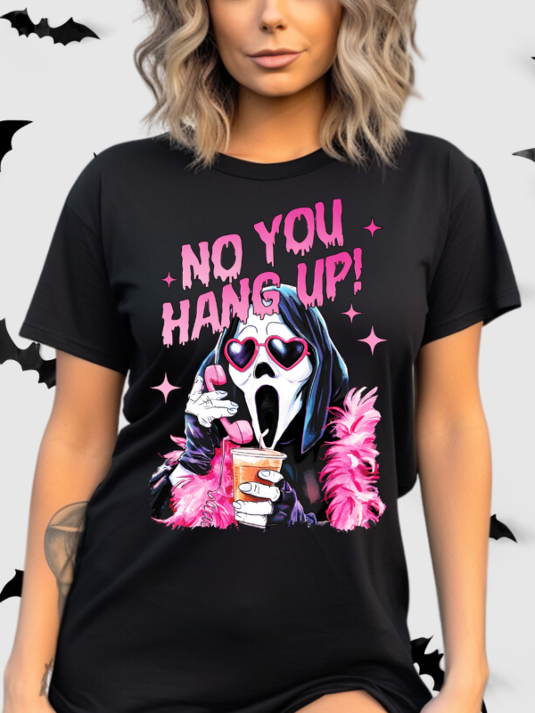 Pink No You Hang Up | Black Premium T-Shirt