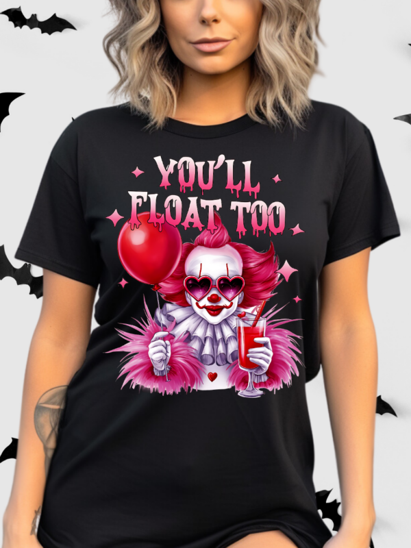 Pink You’ll Float Too | Black Premium T-Shirt