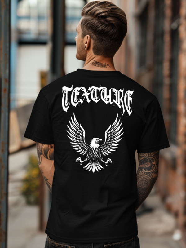 Texture Eagle | Black Premium T-Shirt