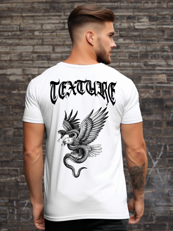 Texture Eagle & Snake | White Premium T-Shirt