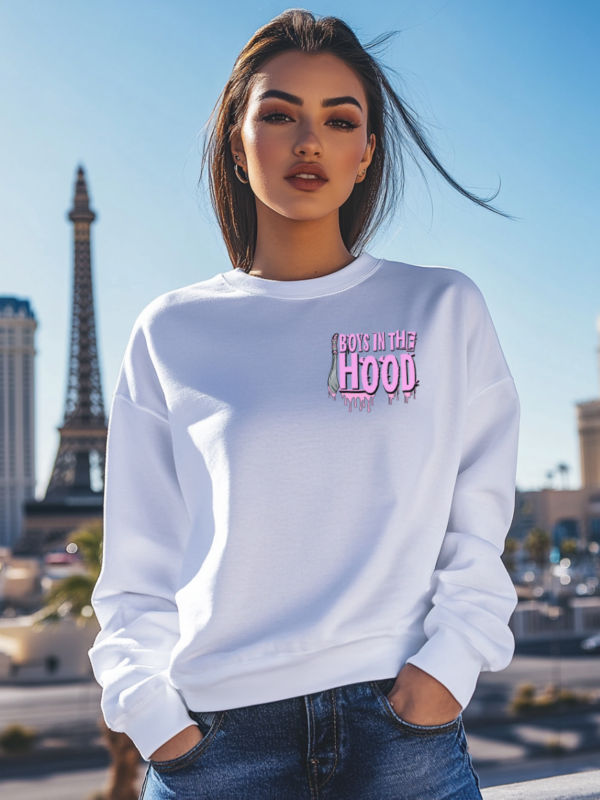 Halloween Boyz In The Hood | White Premium Crewneck Sweatshirt