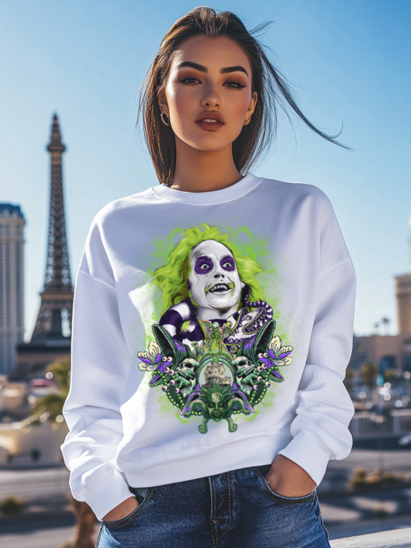 BeetleJuice  | White Premium Crewneck Sweatshirt