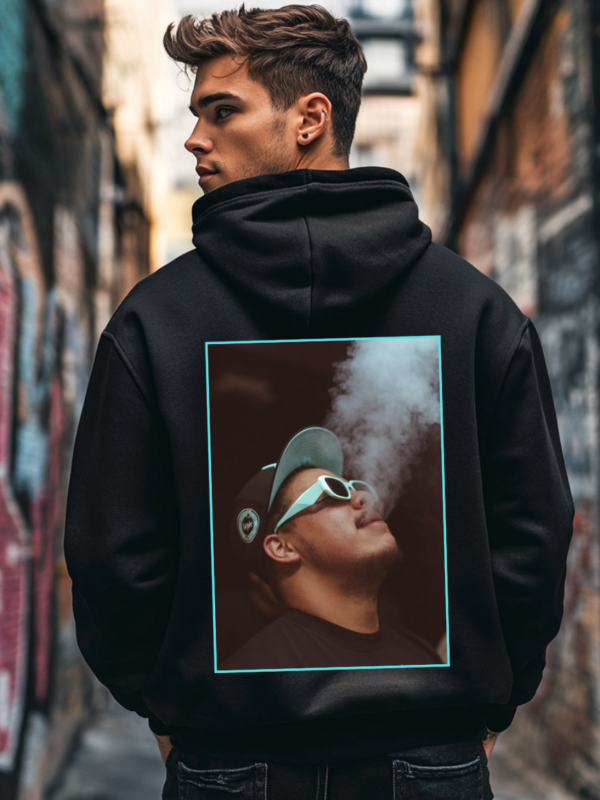 Smoke back Design No Name | Black Premium Hoodie